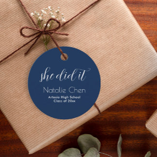 Elegante typografie Afstuderen Bedankjes Labels