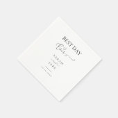 Elegante Typografie: beste dag ooit bruiloft Servet (Hoek)