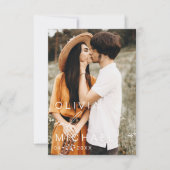 Elegante typografie Bewaar de datum foto Minimalis Save The Date (Voorkant)