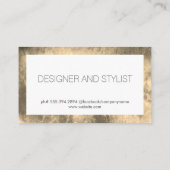 Elegante typografie / gouden rand visitekaartje (Achterkant)