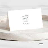 Elegante typografie groene placecards voor de brui kaart