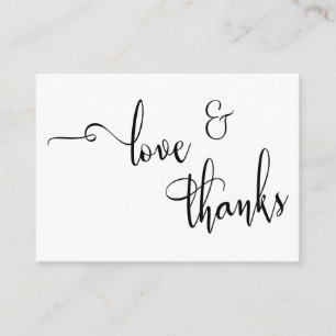 Elegante typografie Liefde & Dank Huwelijksgunst Informatiekaartje