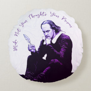 Elegante  typografie minimalistisch Paarse Rond Kussen