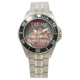 Elegante typografie Modern landschapsfoto Trump Horloge