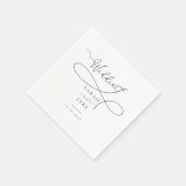 Elegante Typografie: Moderne bruiloft servetten (Hoek)