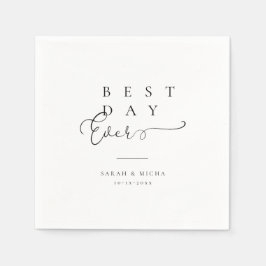 Elegante Typografie: Moderne bruiloft servetten