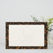 Elegante typografie Monogram Schildpad Briefpapier (Staand voorkant)