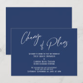 Elegante typografie Planwijziging Marinekaart Kaart (Voorkant / Achterkant)