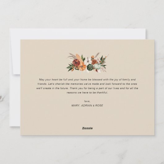 Elegante Typografie Script Happy Thanksgiving Foto Feestdagenkaart (Achterkant)