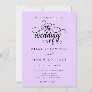 Elegante Typografie Script Huwelijksuitnodiging Kaart