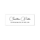 Elegante Typografie Script Naam Beste Retouradres Rubberstempel (Afrduk)