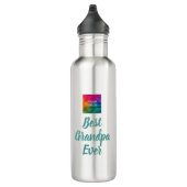 Elegante Typografie Sjabloon Beste Opa Ooit Waterfles (Rechts)