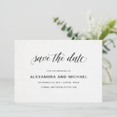 Elegante typografie | Trouwen Bewaar de datum Save The Date (Staand voorkant)