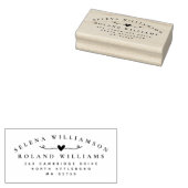 Elegante typografie Twee achternamen Bruiloftsadre Rubberstempel (Gestempeld)