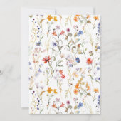 Elegante typografie van wilde bloemen voor een tro kaart (Achterkant)