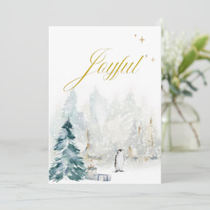 Elegante typografie waterverf goud blad sneeuw