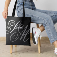 Elegante Typografie Zwart Monogram