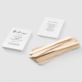 Elegante Typografie | Zwart-wit bruiloft Handwaaier (Niet-gemonteerd)