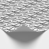 Elegante typografie zwart wit HOHO Cadeaupapier (Hoek)