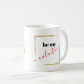 Élégante typographie blanche Saint Valentin Mug ca (Devant droit)