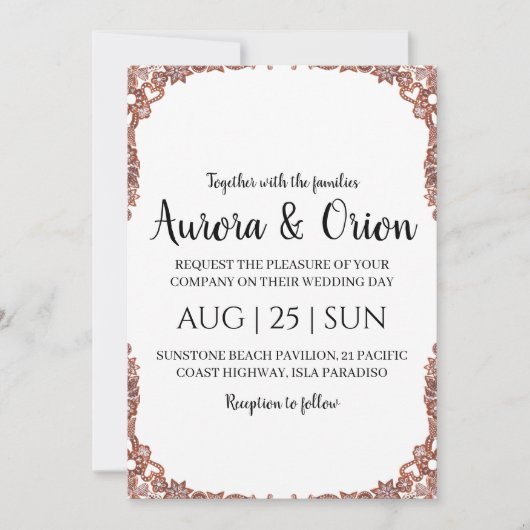 élégante typographie cartes mariage de noël (Devant)