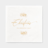 Élégante typographie de Noël Pile serviettes empil (Recto)