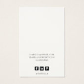 Élégante typographie Elevant Bijoux Carte d'affich (Dos)