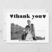 Élégante typographie en gras | Cartes de remerciem (Devant)