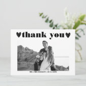 Élégante typographie en gras | Cartes de remerciem (Debout devant)