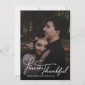 Élégante typographie manuscrite mariage merci (Devant)