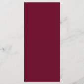 Élégante typographie | Menu Mariage Marsala (Dos)
