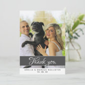 Élégante typographie moderne Carte de remerciement (Debout devant)