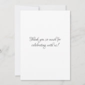 Élégante typographie moderne Carte de remerciement (Dos)