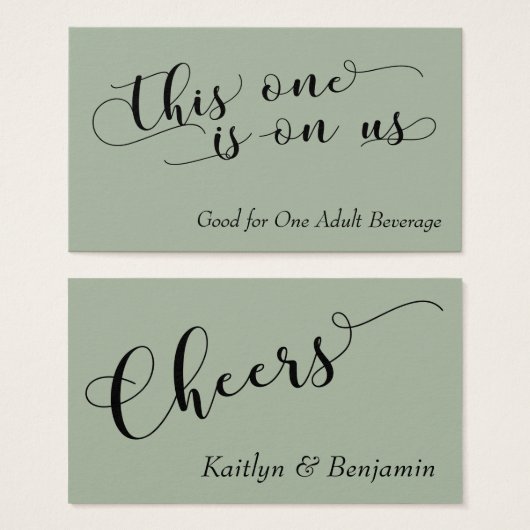 Élégante typographie noire sur les billets de bois (Devant & derrière)