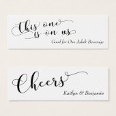 Élégante typographie noire sur les billets de bois (Devant & derrière)