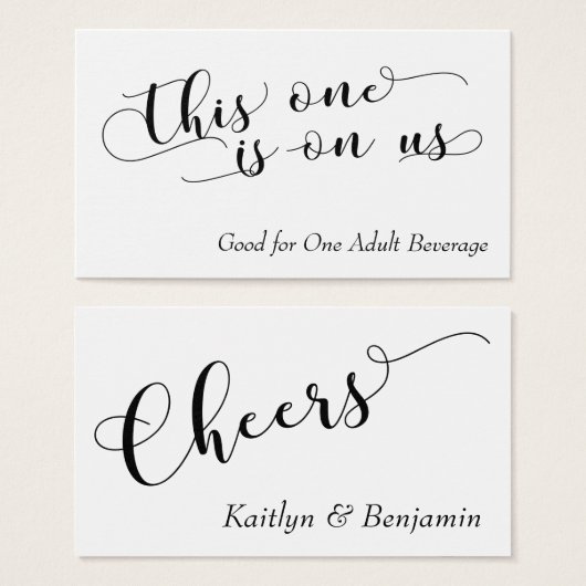 Élégante typographie noire sur les billets de bois (Devant & derrière)