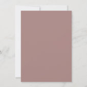 Elégante Typographie Or Dusty Rose Numéros de tabl (Dos)
