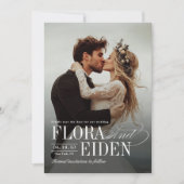 Élégante Typographie Photo Timeless Save The Date (Devant)