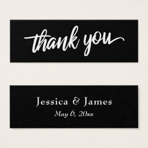 Élégante Typographie Script Merci Mariage Faveur