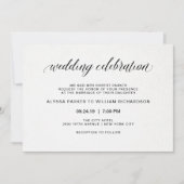 Élégante typographie simple | Faire-part de mariag (Devant)