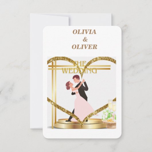 Elegante uitnodiging. bedankkaart (Voorkant)