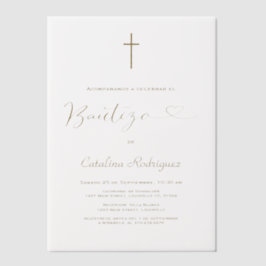 Elegante Uitnodiging Doop Dochter Meisje Doopfeest