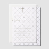 Elegante Uitnodiging Doop Dochter Meisje Doopfeest (Offset (Uitnodiging))