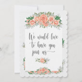 Elegante uitnodiging op linnen papier (Voorkant)