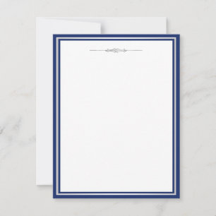 Elegante uitnodiging template in marineblauwe dama