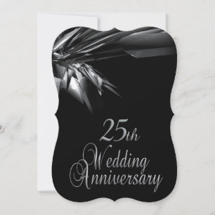 Elegante uitnodiging voor 25-jarig huwelijksjubile