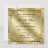 Elegante uitnodiging voor 50-jarig huwelijksjubile (Achterkant)