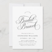 Elegante uitnodiging voor bruidsbrunch in script (Voorkant)