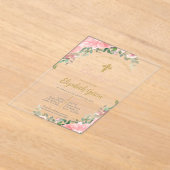 Elegante uitnodiging voor doop acryl uitnodigingen (Laagn)