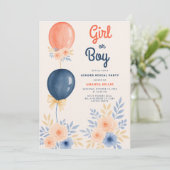 Elegante uitnodiging voor genderonthulling (Staand voorkant)